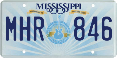 MS license plate MHR846
