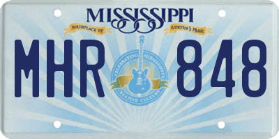 MS license plate MHR848