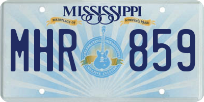MS license plate MHR859
