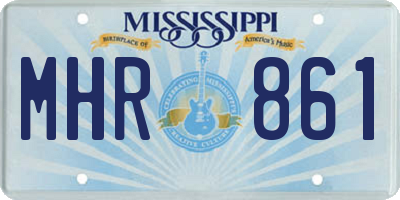 MS license plate MHR861