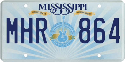 MS license plate MHR864