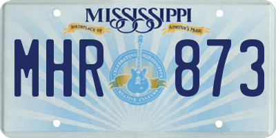 MS license plate MHR873