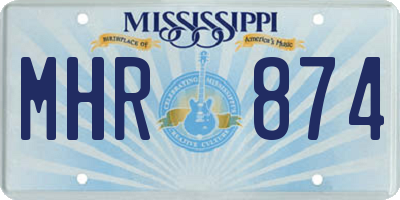 MS license plate MHR874