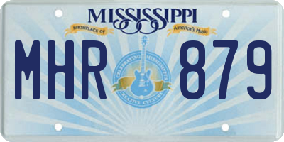 MS license plate MHR879