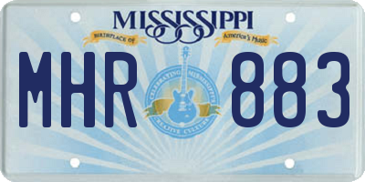 MS license plate MHR883