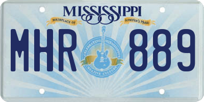 MS license plate MHR889