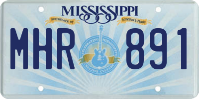 MS license plate MHR891
