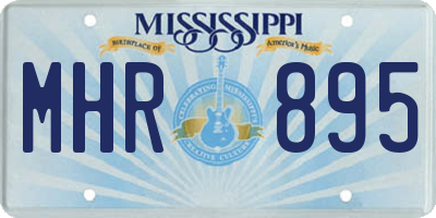 MS license plate MHR895