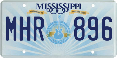 MS license plate MHR896