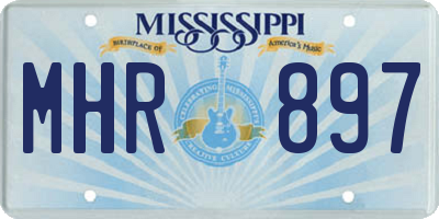 MS license plate MHR897