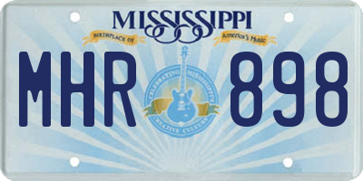 MS license plate MHR898