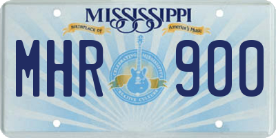 MS license plate MHR900