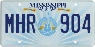 MS license plate MHR904
