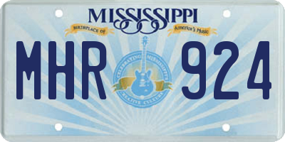 MS license plate MHR924
