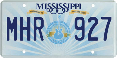 MS license plate MHR927