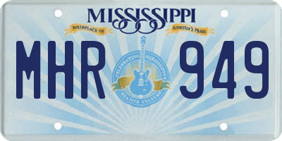 MS license plate MHR949
