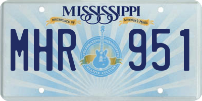 MS license plate MHR951