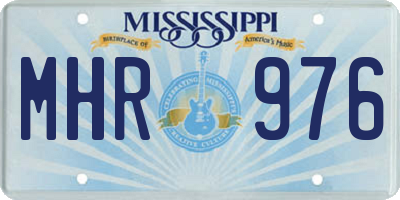 MS license plate MHR976
