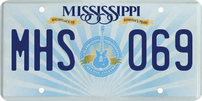 MS license plate MHS069