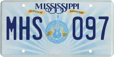 MS license plate MHS097