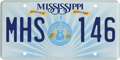 MS license plate MHS146