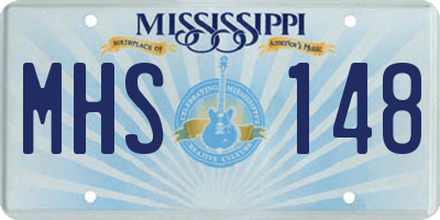 MS license plate MHS148