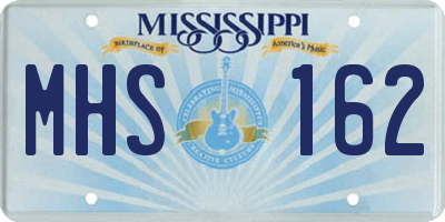 MS license plate MHS162