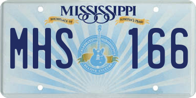 MS license plate MHS166