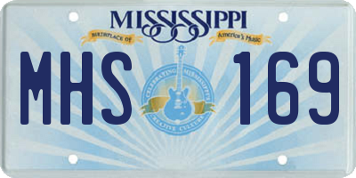 MS license plate MHS169