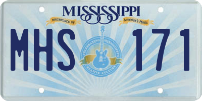 MS license plate MHS171