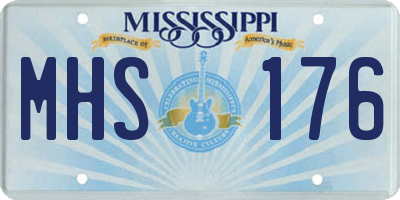 MS license plate MHS176