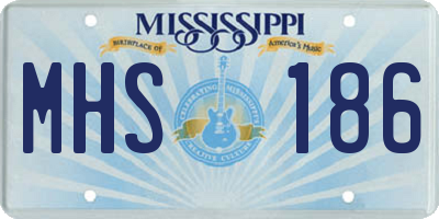 MS license plate MHS186