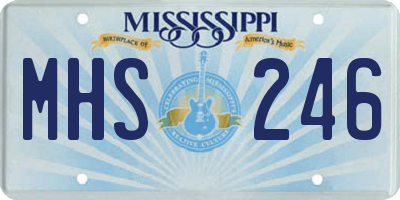 MS license plate MHS246