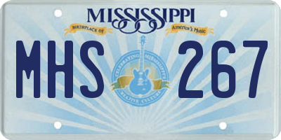 MS license plate MHS267