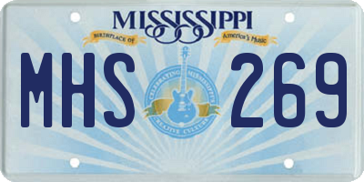 MS license plate MHS269
