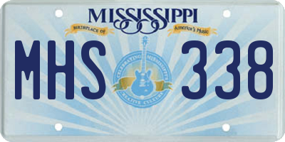 MS license plate MHS338
