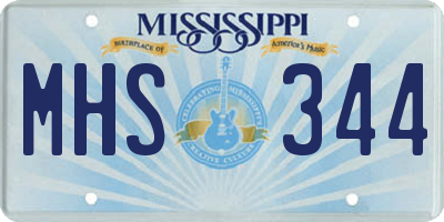 MS license plate MHS344