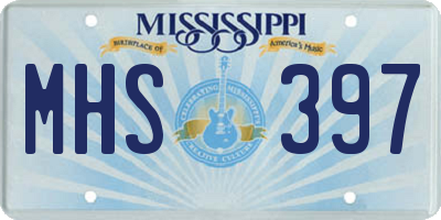 MS license plate MHS397