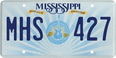 MS license plate MHS427