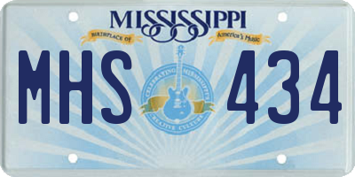 MS license plate MHS434