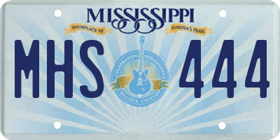MS license plate MHS444