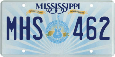 MS license plate MHS462