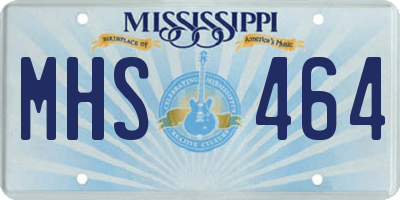 MS license plate MHS464