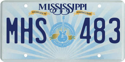 MS license plate MHS483