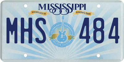 MS license plate MHS484