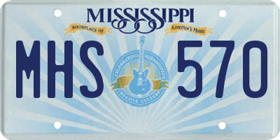 MS license plate MHS570