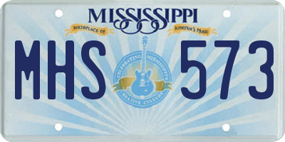 MS license plate MHS573