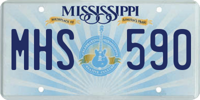 MS license plate MHS590