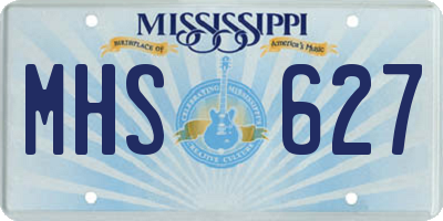 MS license plate MHS627