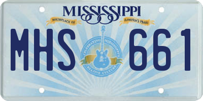 MS license plate MHS661